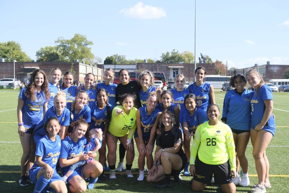 Pellissippi State Women's Soccer team celebrates their 1-0 win over Motlow State on Oct. 12. The college's Women's Soccer program has been honored with Coach of the Year and Player of the Year awards from the Tennessee Community College Athletic Association.