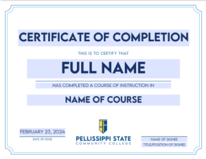 Option 2 for Certificate template